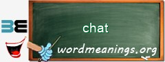 WordMeaning blackboard for chat